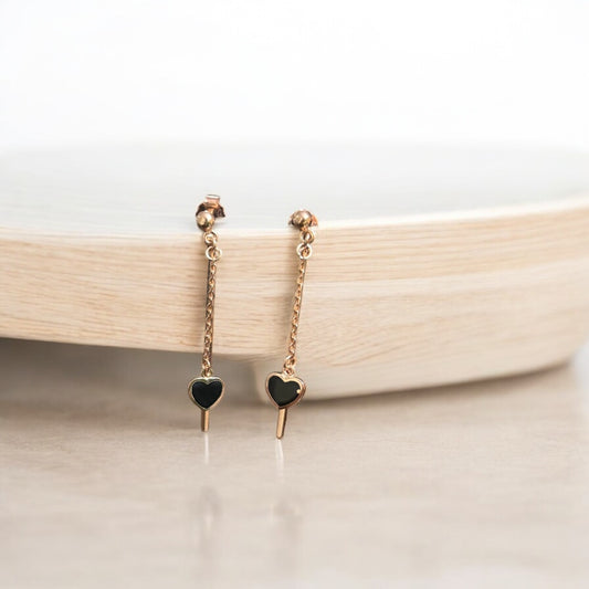 Stick drop with chain Earring