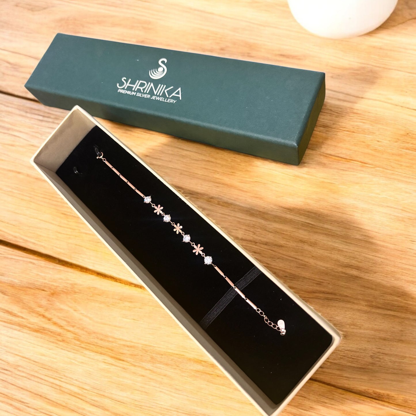Celestial star solitaire link bracelet