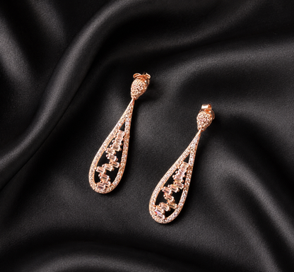 Tear drop party CZ Silver Party Earring