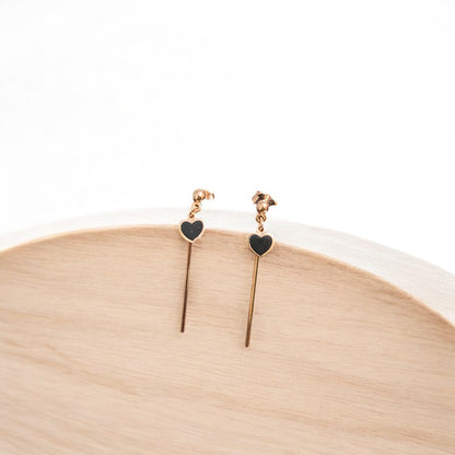 Stick drop with chain Earring