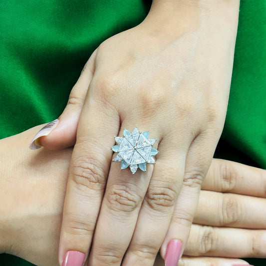 Stardust Wrap – 925 Silver Ring of Infinite Light