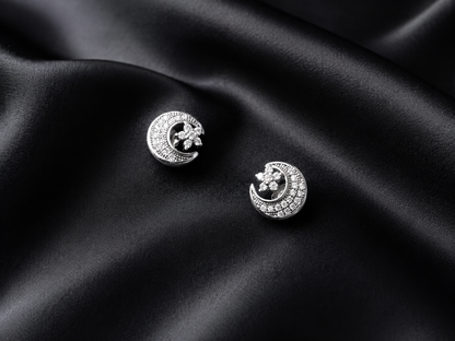 Star Moon Minimalist Earring