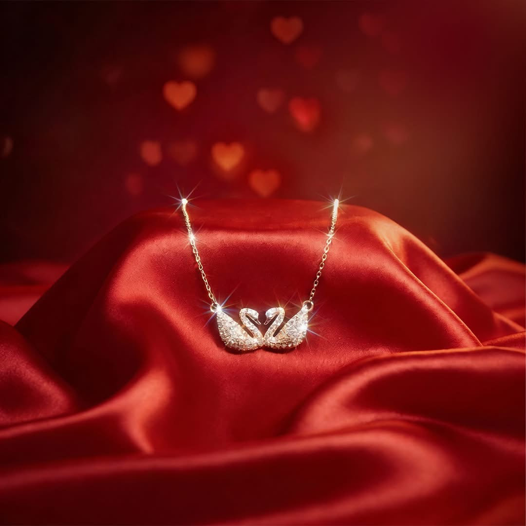 First date Swan Silver chain set