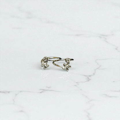 Floral Upside Open 925 Toe ring