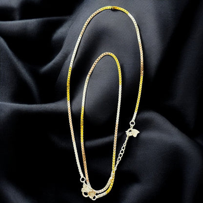 Triple tone minimal 925 silver Anklet