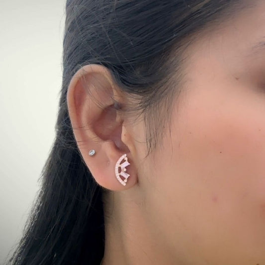 Half Celestial Silver earring