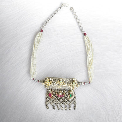 Handmade Fusion Choker Silver Necklace