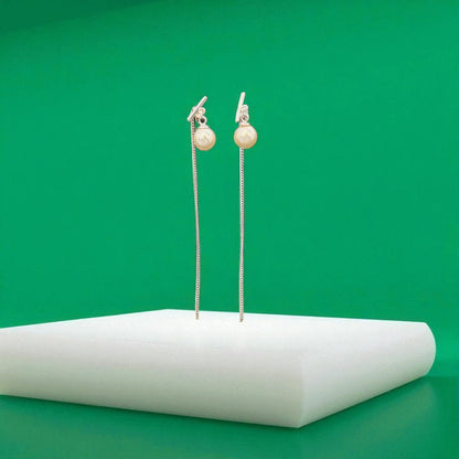 Hanging pearl drop 925 silver Earring