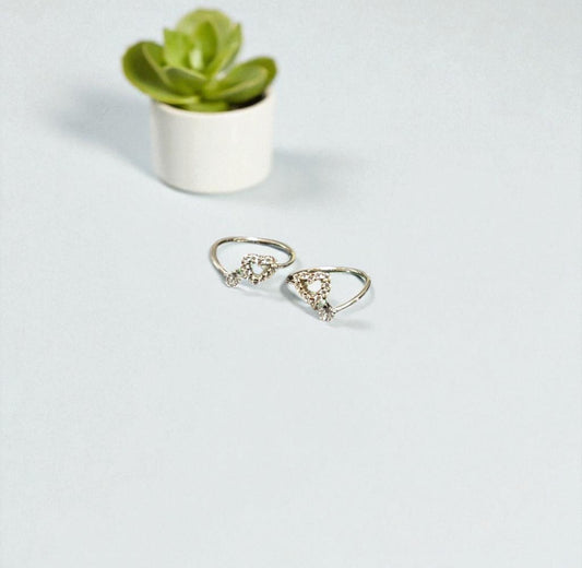 Heart Upside Open 925 Toe ring