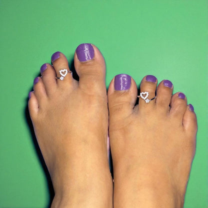 Heart Upside Open 925 Toe ring