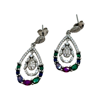 Multicolor festive earring