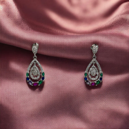 Multicolor festive earring