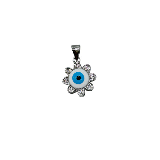 Evil eye sun pendant