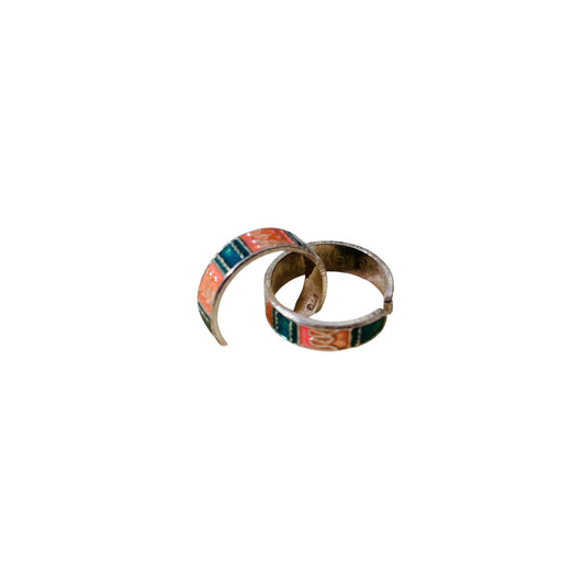 Multi tone enamel toe ring