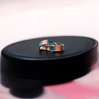 Multi tone enamel toe ring