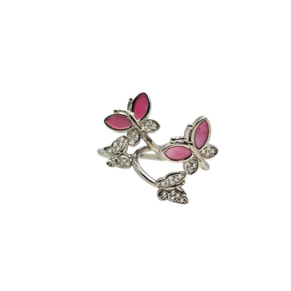 Butterfly MOP front open toe ring