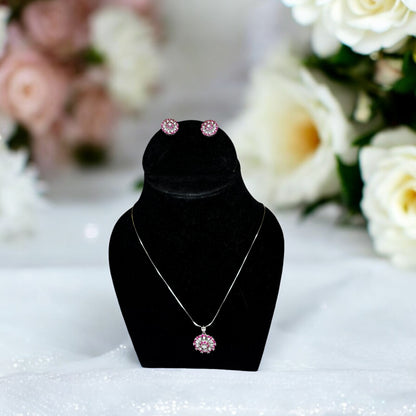 Floral Ruby pendant set