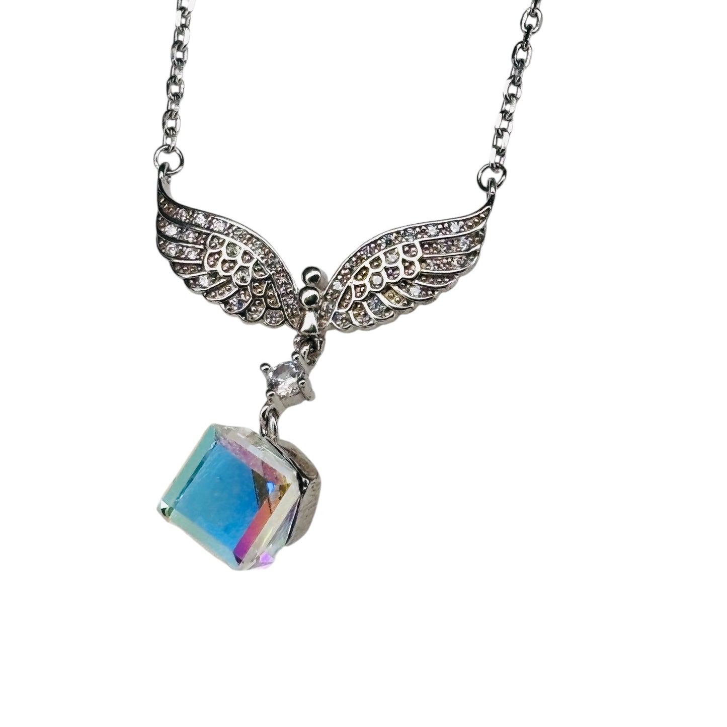 Swarovski  wings 925 silver Necklace