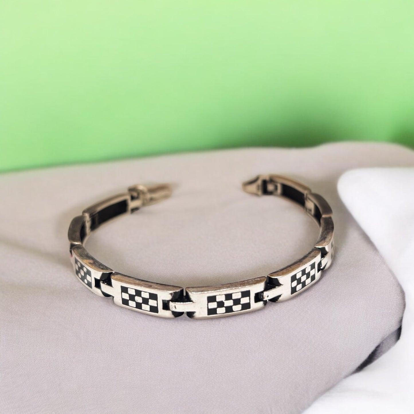 Sleek Checkerboard Bracelet