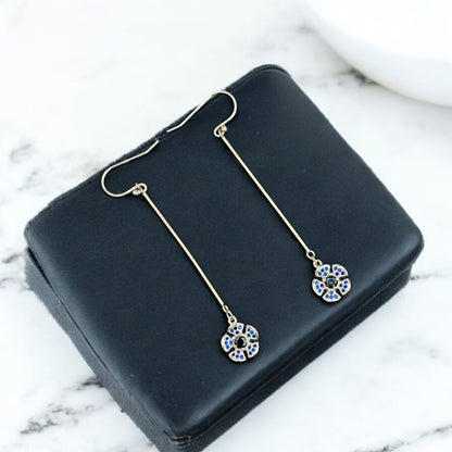 Floral Drop Silver earring