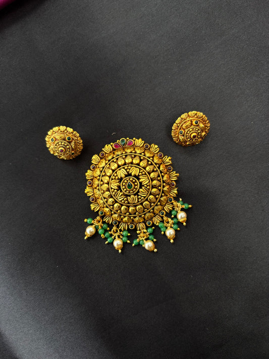 Royal silver temple jewelery set
