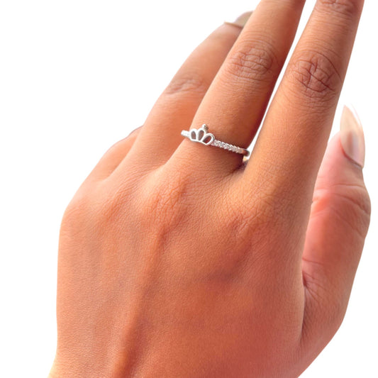 Princess Crown Silver Ring