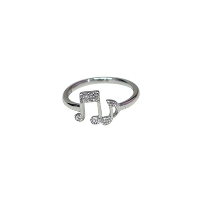 Musical Note Proposal Silver Ring