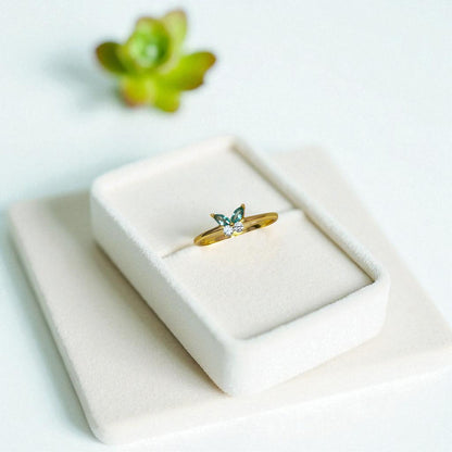 Butterfly Gold plated ring