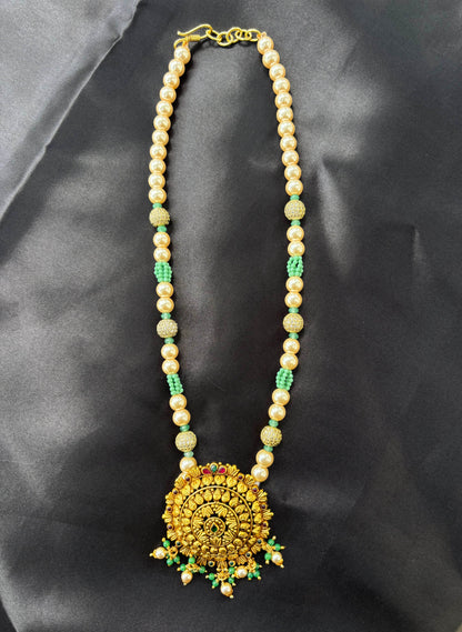 Royal silver temple jewelery set