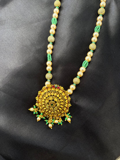 Royal silver temple jewelery set