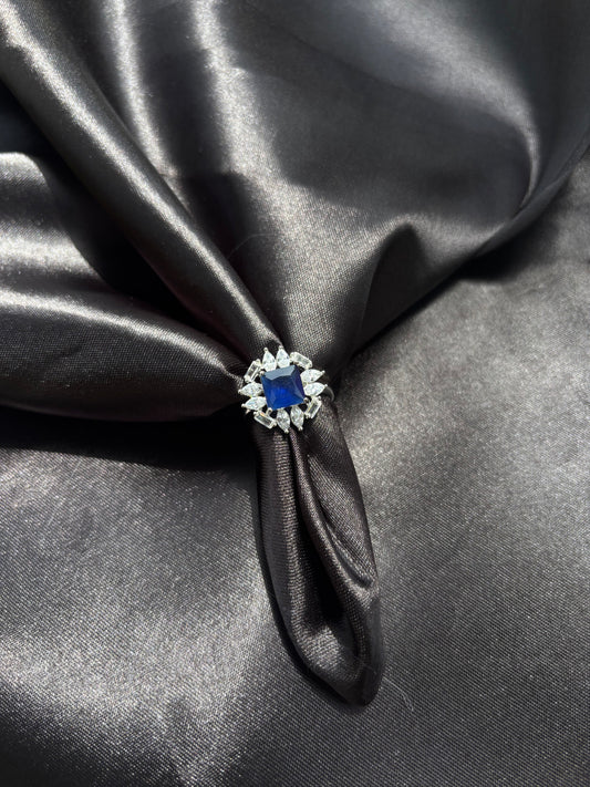 Azure Heirloom – Engagement Ring with Sapphire Light