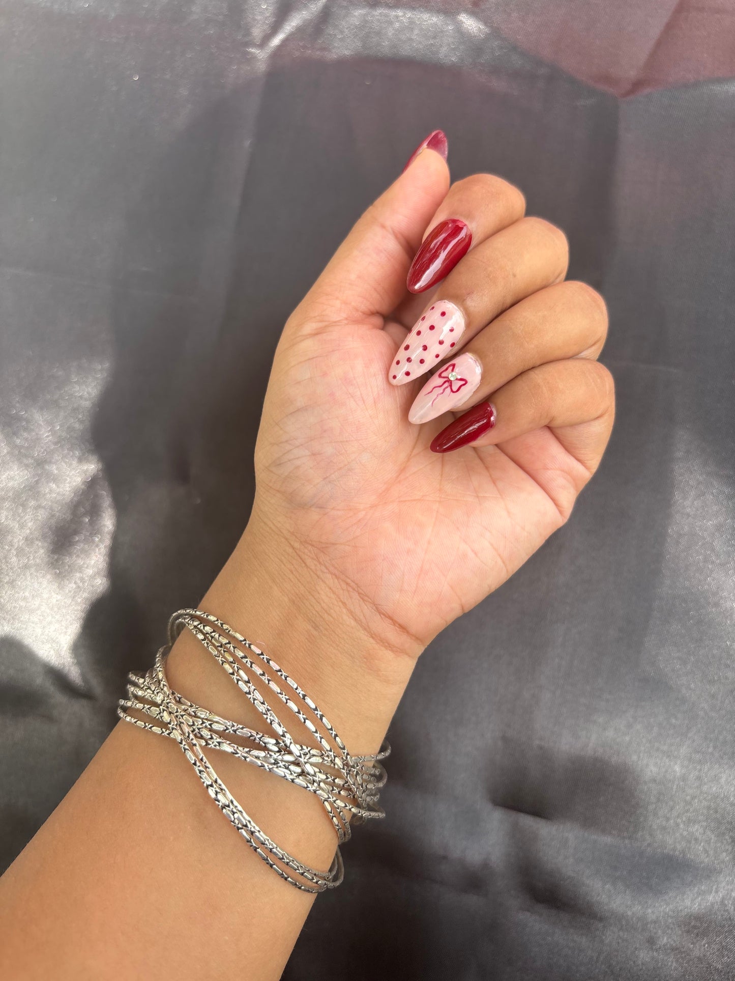 Multistring Statement 925 Silver Bangles