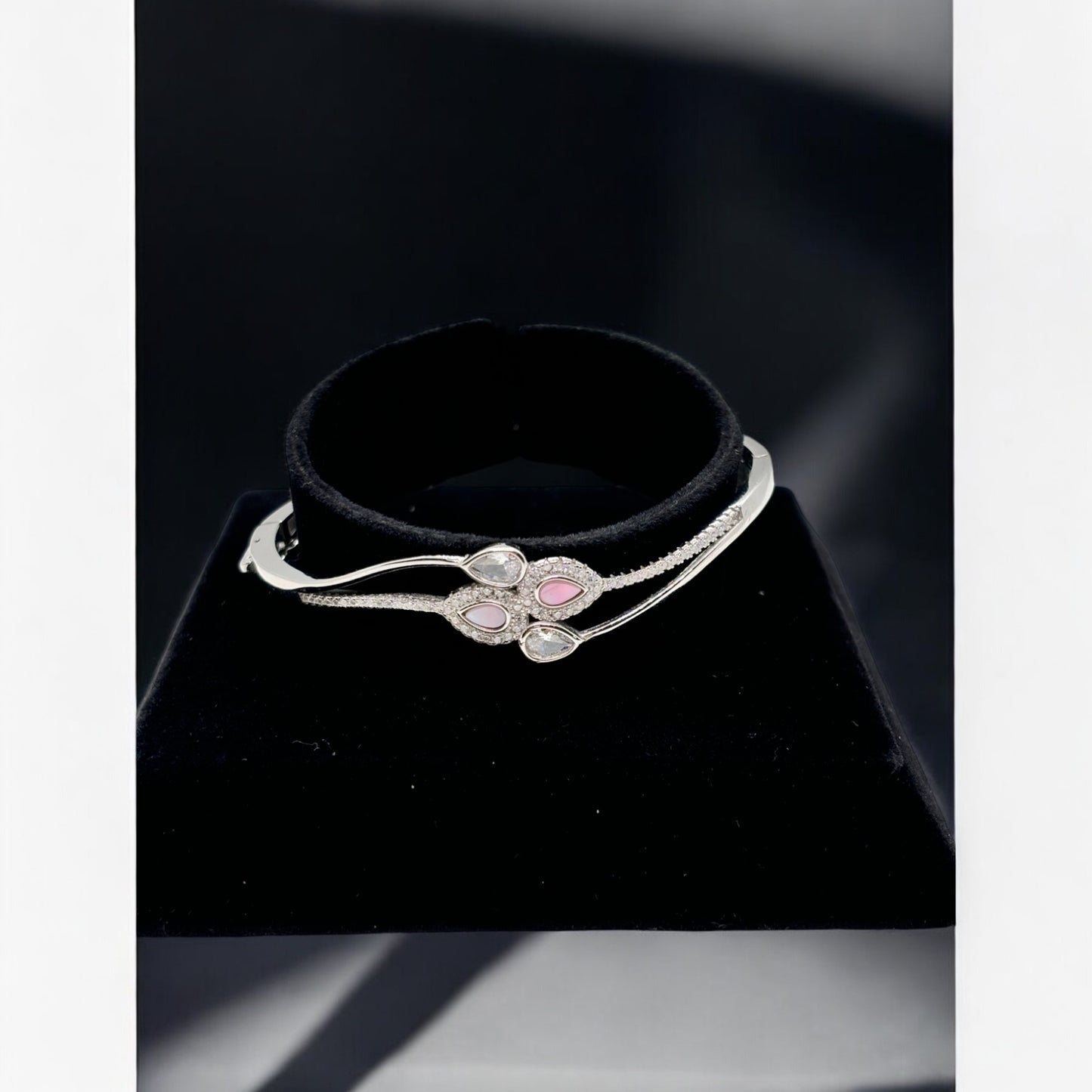 Floral Pink MOP Silver kada