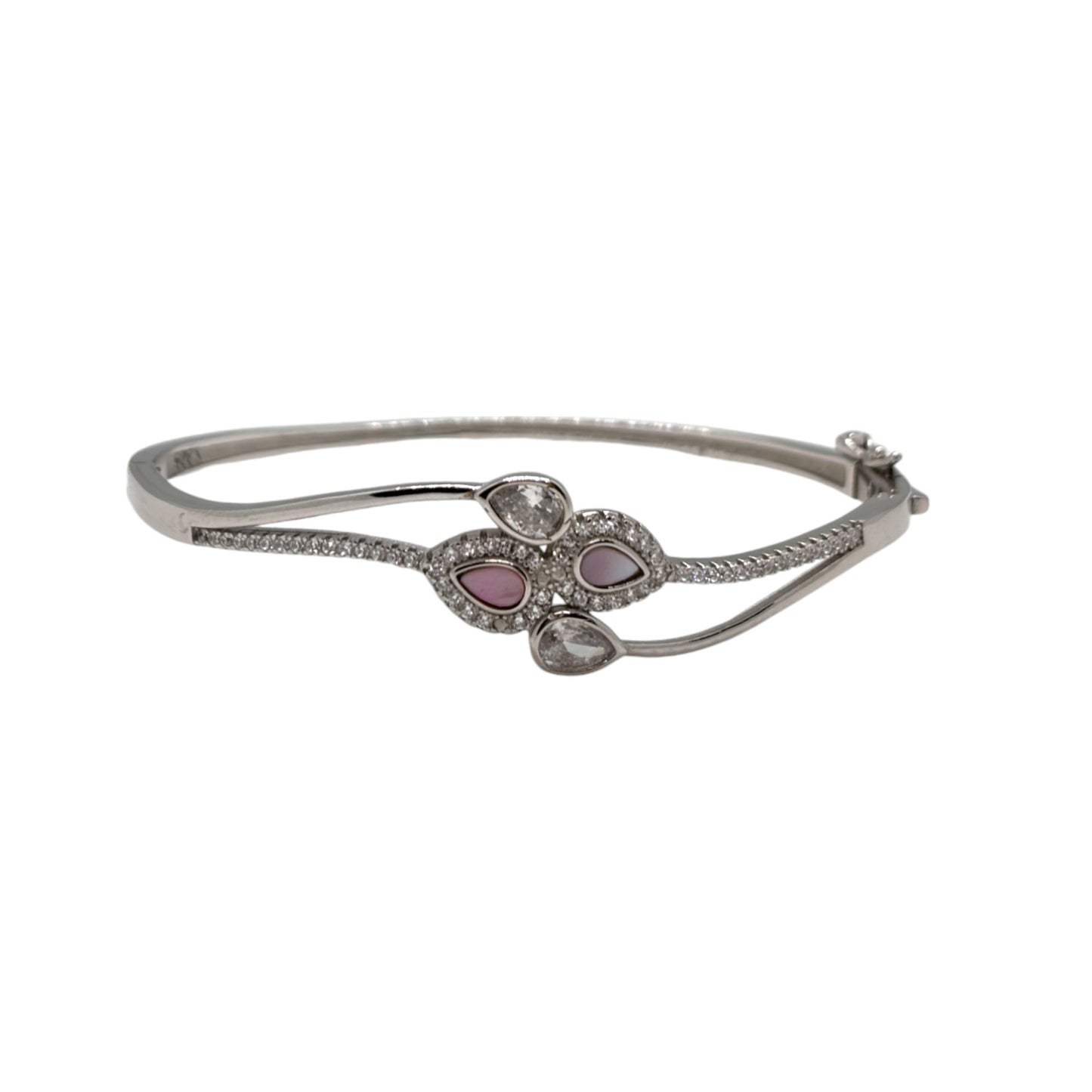 Floral Pink MOP Silver kada