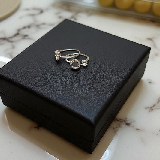 Two tone upside open 925 Toe ring