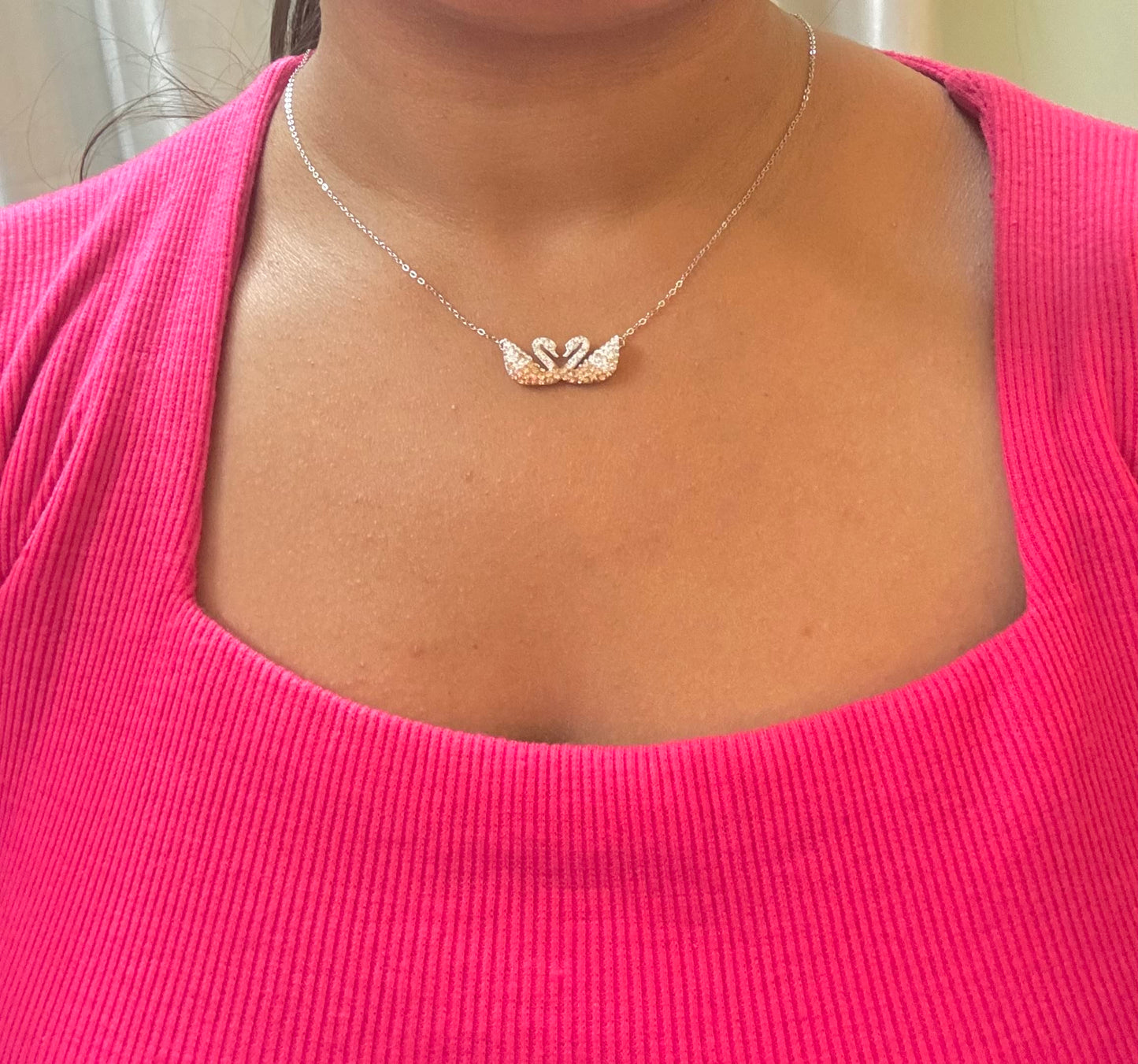 First date Swan Silver chain set