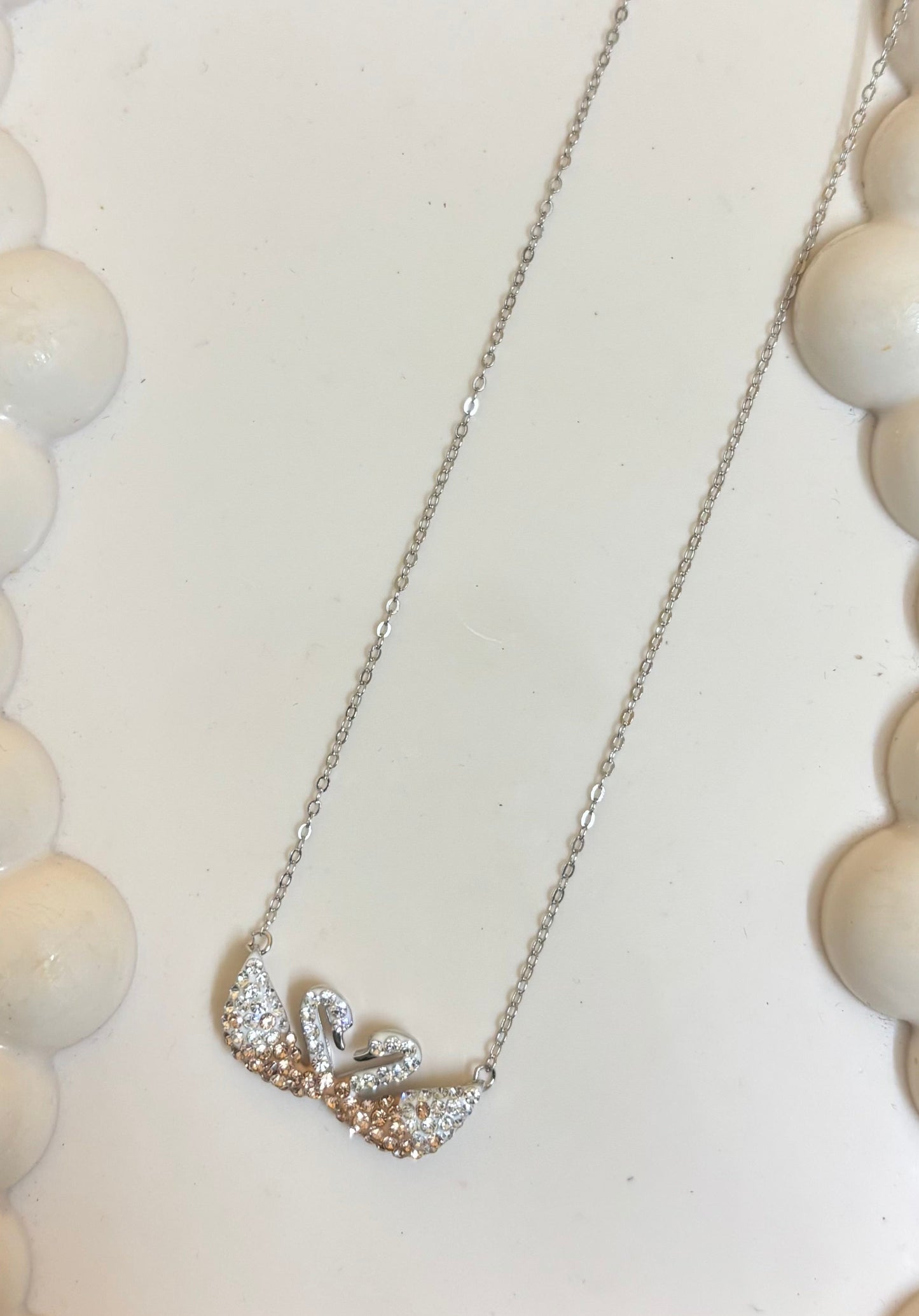 First date Swan Silver chain set