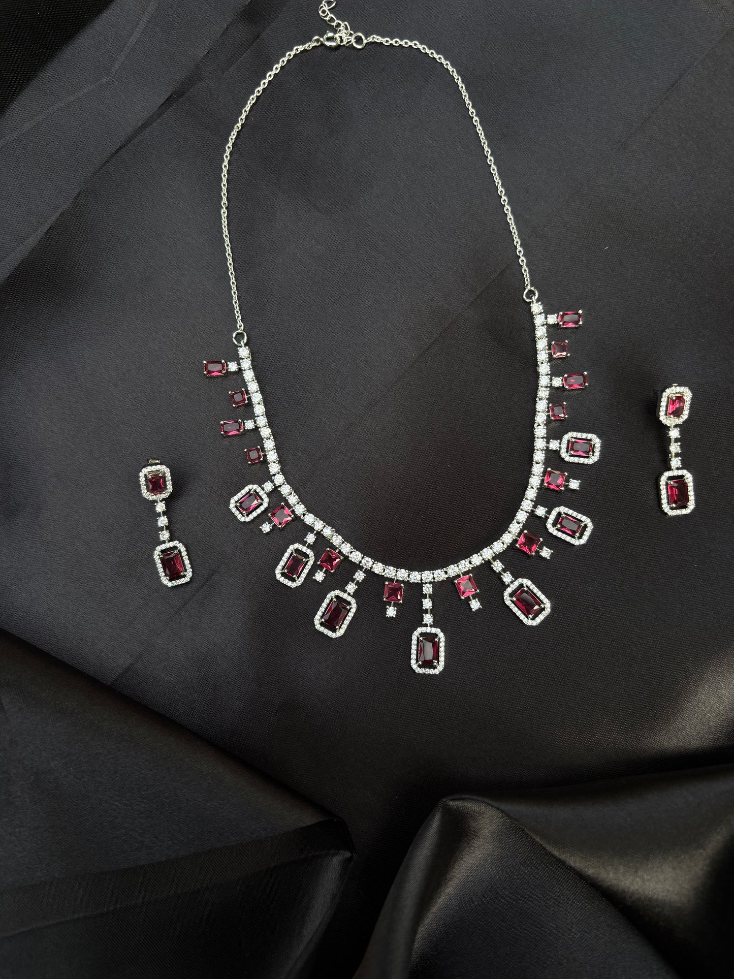 Shining Ruby Necklace set
