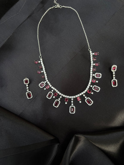 Shining Ruby Necklace set