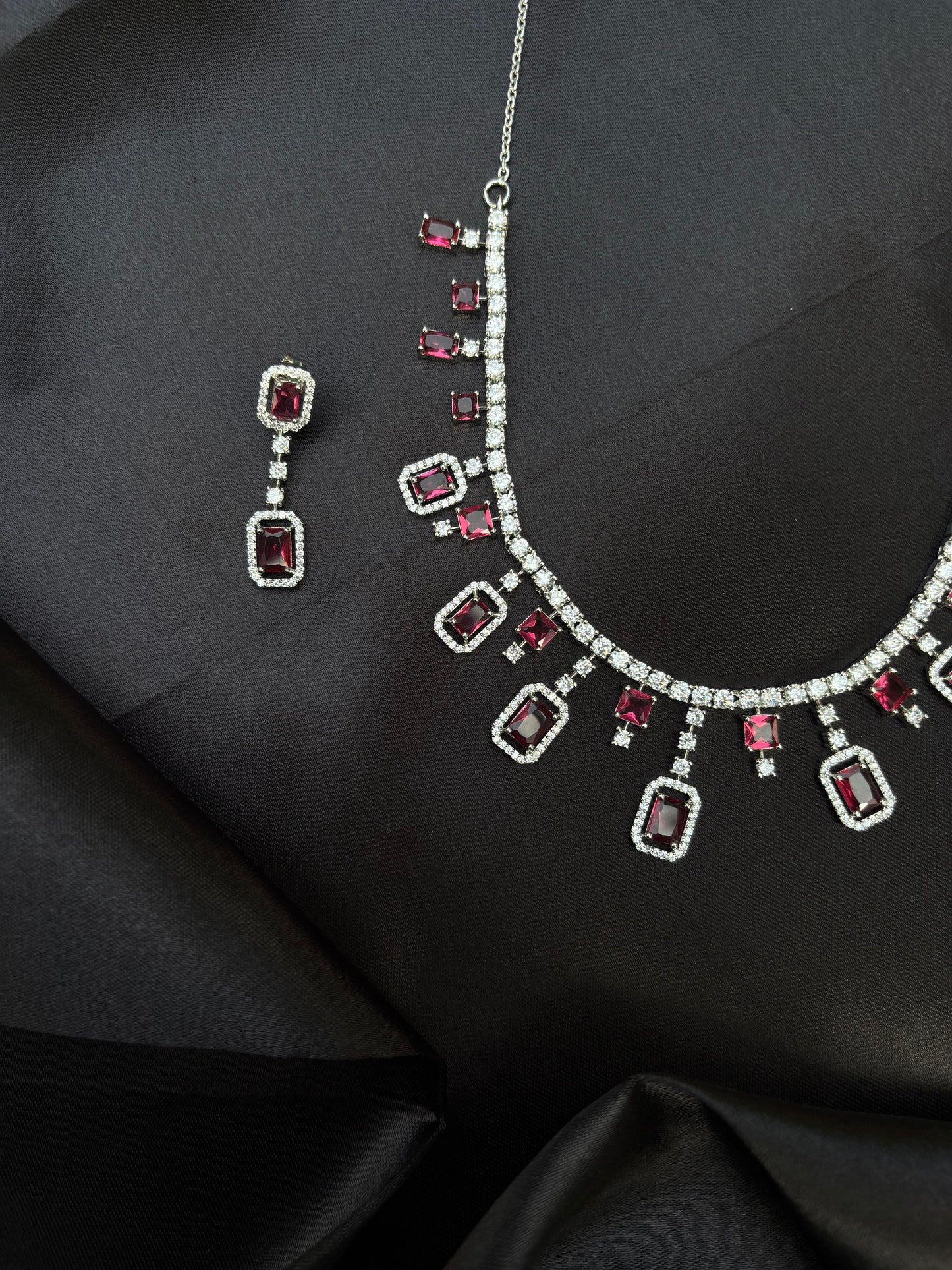 Shining Ruby Necklace set