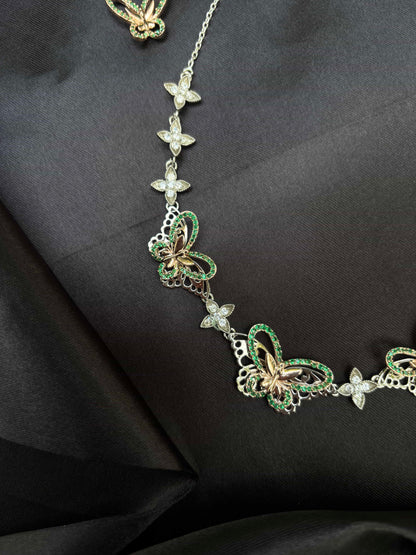 Butterfly Delight - Rose Gold Necklace set