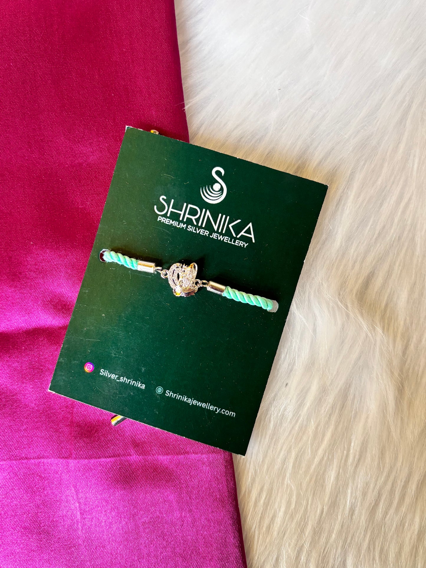Divine two tone 925 Silver rakhi