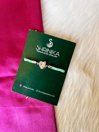 Divine two tone 925 Silver rakhi