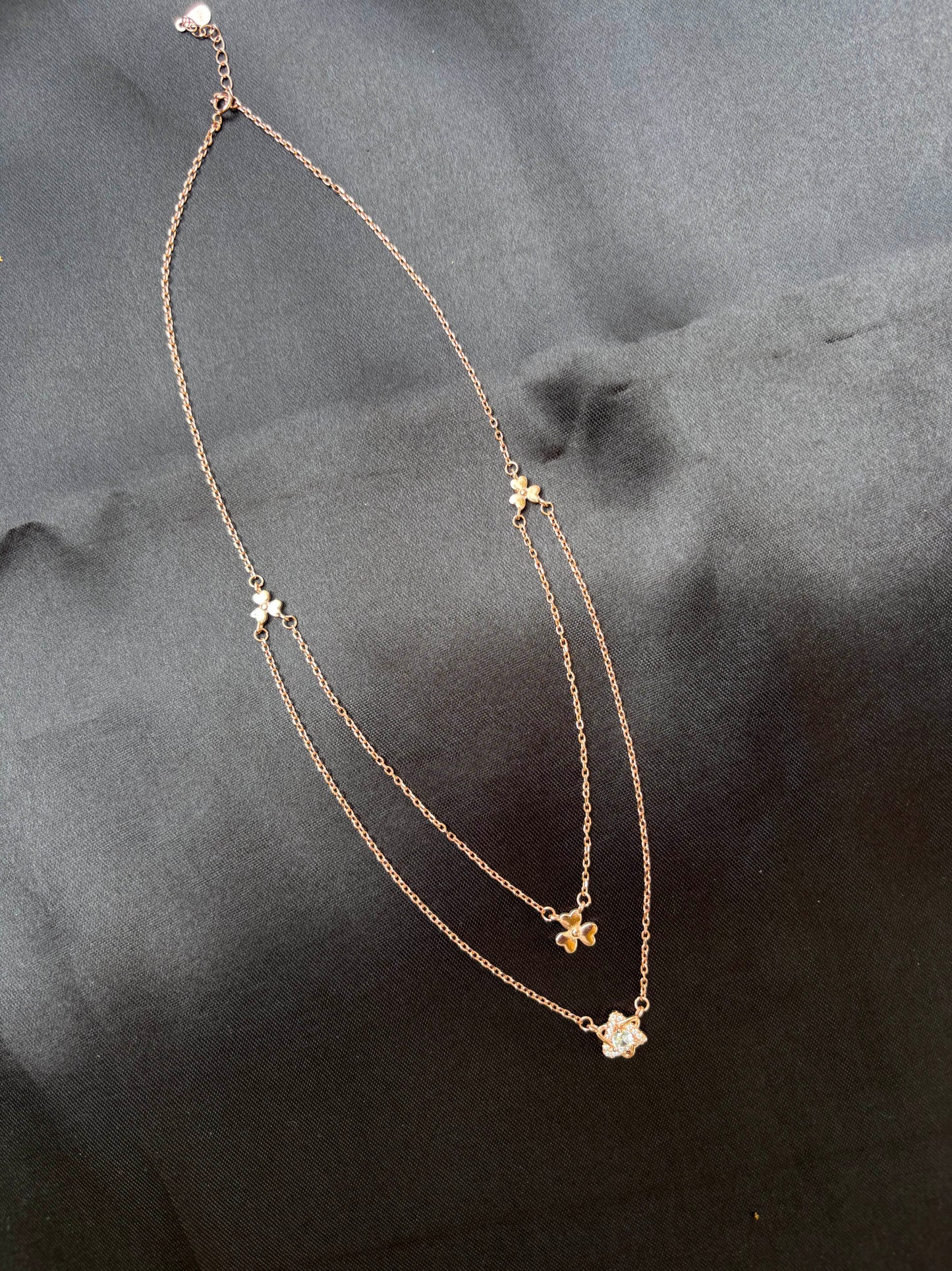 Double layer flower Necklace