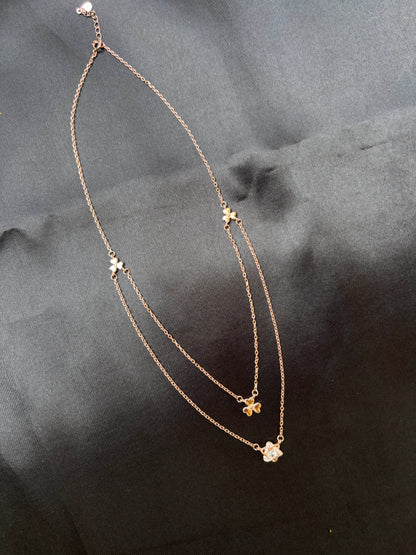 Double layer flower Necklace