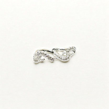 Interwined flower silver Toe ring