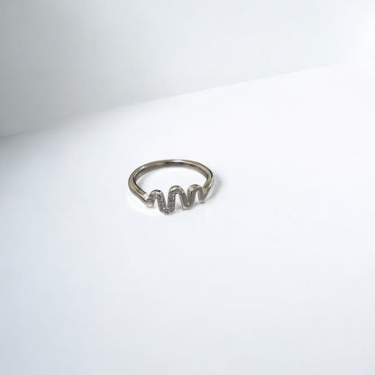 Lifeline minimal proposal silver ring