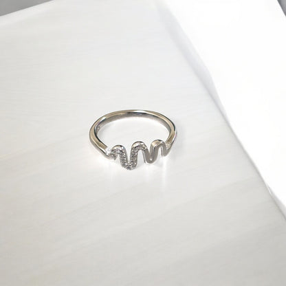 Lifeline minimal proposal silver ring