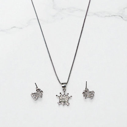 Little Crown silver Pendant Set