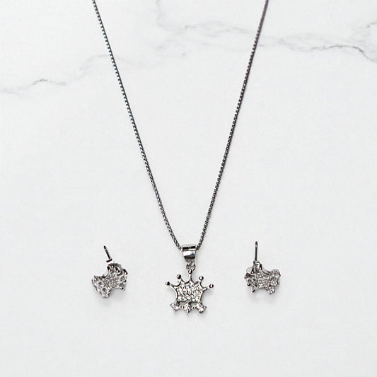 Little Crown silver Pendant Set